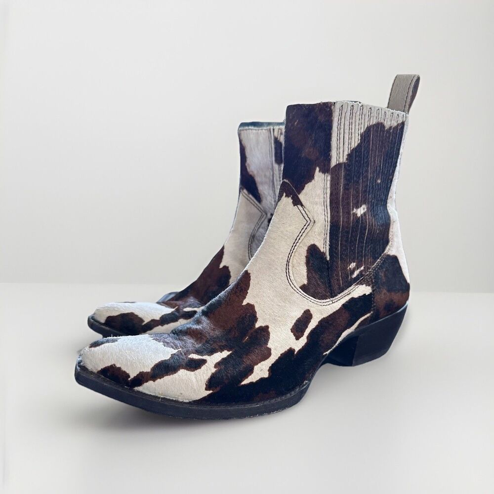 Frye Sacha Chelsea Boot Cowhide Cow print Women’s Sz 7